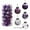 Purple, variant on 30Pcs Glittery Christmas Balls Plastic Shatterproof Xmas Tree Balls Ornaments (Red, 2.36")