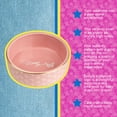 thumbnail image 6 of Doggy Parton, Dog Bowls, Gold Trim Butterfly Pet Bowl, Pink, Large, 6 of 15