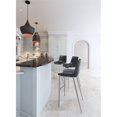 thumbnail image 2 of ZUO Chaise de Bar Magnus (Lot de 2) Noir & Argent, 2 of 6