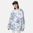 thumbnail image 5 of Daiia Rose Flowers UPF 50+ Sun Protection Hoodie Jacket Lightweight Long Sleeve Sun Shirt for Women Men with Pocket Hiking Outdoor-X-Large, 5 of 9