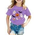 thumbnail image 3 of Tiijoy Tween Girls Halloween Graphic Tee Short Sleeve Crew Neck T Shirt Top, Sizes 12-13, 3 of 3