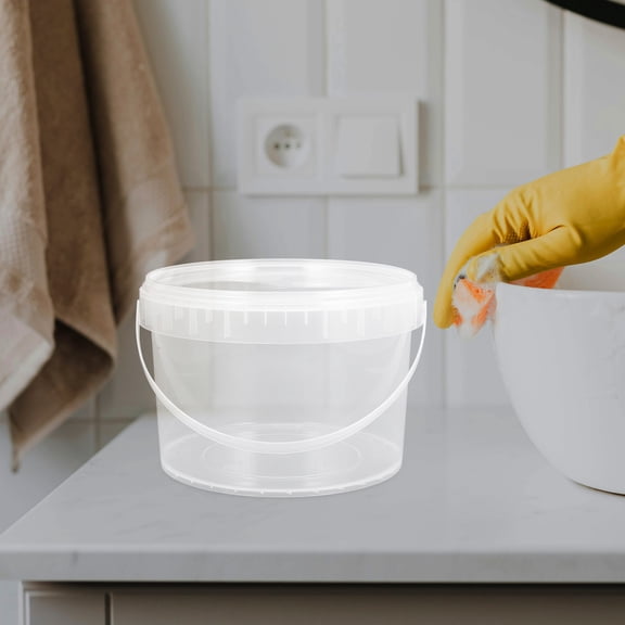 Raindrops  Plastic Bucket Multipurpose Storage Large Kitchen Transparent