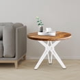thumbnail image 3 of Geometric Heavy Duty Table Legs Solid Metal Dining Table Base 28.4" White, 3 of 9