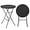 Black, variant on ZOPan 32" Plastic Folding Round Table Bar Height, HDPE Matrial with Gray Metal Finish, High Top Table for Outdoor Party, Cafes, Restaurants, Backyard, Dining Room, Wedding Event,1 Pack, Black