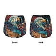 thumbnail image 6 of Uemuo Stained Glass Eagle USA Pattern Women's Athletic Shorts High Waisted Running Shorts with Liner Pockets Gym Elastic Workout Shorts-XX-Large, 6 of 9