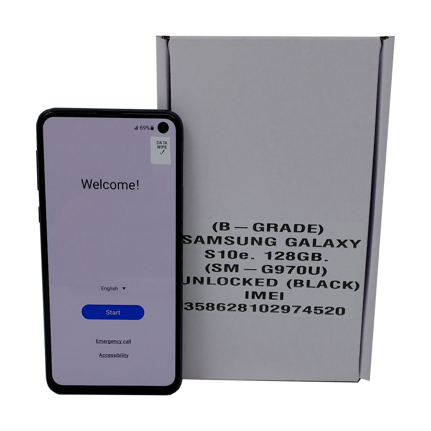 Grade B Samsung Galaxy S10e 128GB SM-G970U Factory Unlocked 5.8 in 6GB RAM Phone Prism Black