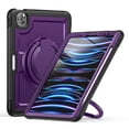 thumbnail image 2 of XYX Case for iPad Air 5th Generation/ iPad Air 4th Generation 10.9 inch with Rotating Stand, Shoulder Strap, 2in1 Shockproof Cover, Purple, 2 of 7