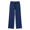 thumbnail image 7 of Women's Drawstring Sweatpants, Elastic Waist Casual Jogger Pants with Side Pockets Relaxed Athletic Lounge Running Fitness Wear | VerBelle,Navy 2XL, 7 of 7