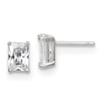 thumbnail image 4 of 925 Sterling Silver 7x5 CZ Stud Earrings, 4 of 5