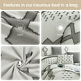 thumbnail image 3 of Lanco 7 Piece White Grey Comforter Set, California King Size， All Season Geometric Pattern Bedding Set, Matching Bed Skirt, Pillows & Shams, 3 of 7