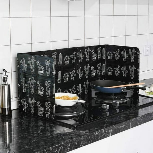 Protector de placa plegable de cocina, protector de salpicaduras plegable de aluminio, placa antisalpicaduras, placa de cocción plegable para placa de cocina, protector de pantalla antisalpicaduras,