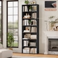 thumbnail image 3 of Homfa 82" Tall Bookcases, Freestanding Display Storage Shelves, 7-Tier Open Bookshelf for Home Office Living Room Bedroom, Black, 3 of 10