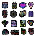 thumbnail image 5 of 100 Uds. Pegatinas de grafiti de luz de neón de dibujos animados, pegatina estética para coche, monopatín, teléfono portátil, bicicleta, pegatina de juguete genial para niños brillar Electrónica, 5 of 5