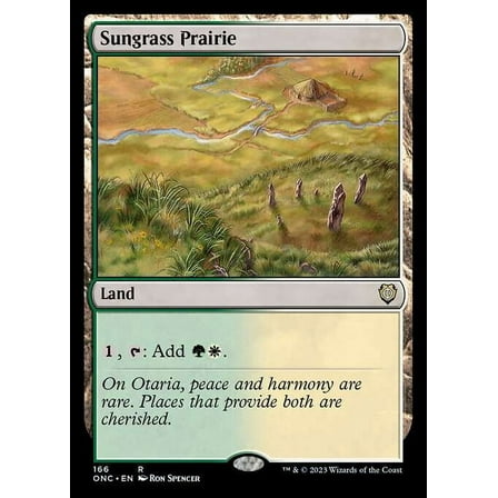 MtG Phyrexia: All Will Be One Commander Rare Sungrass Prairie #166