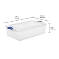 thumbnail image 2 of Caja Organizadora Sterilite con Broches Azules 30 Litros Transparente, 2 of 4