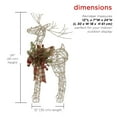 thumbnail image 4 of Alpine Corporation 15" x 6" x 36" Gold Wire Reindeer Holiday Decoration with LED Lights, 4 of 13
