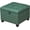 Dark Green With Black Wood Legs, variant on 18.8" Square Faux Leather Storage Ottoman with Black Solid Wood Legs, Rolling Button-Tufted Footrest Stool with Hinged Lid for Living Room & Bedroom, Black