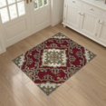 thumbnail image 3 of ODIKA 3'x5' Washable Accent Rug Pet Friendly, Non-Shedding Mat Bathroom Symmetrical Way Interlocking Ochre Slate Stairs Hallway for Bedside, Bedroom, 3 of 7