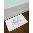 thumbnail image 2 of Girl Slogan Bath Mat, Little Cartoon in Curvy Handwriting Girly Crown Queen Like Heart, Plush Bathroom Decor Mat with Non Slip Backing, 29.5" X 17.5", Ceil Blue and Pale Pink, by Ambesonne, 2 of 2