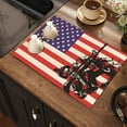 thumbnail image 4 of Lilixerw 4th of July Placemats,Red White Blue Heat Resistant Placemat Washable Summer Table Mats Independence Day Party Holiday Decor for Home Kitchen Dining Table Outdoor Indoor, 4 of 6