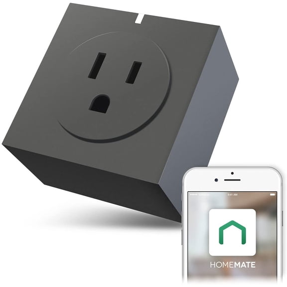 ZettaGuard S31 Wi-Fi Smart Socket Outlet US Plug with Energy Meter, Turn ON/OFF Electronics from Anywhere (HomeMate) (Gray)