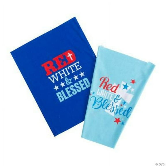 Red White & Blessed Tube Bandanas, Fourth of July, Apparel Accessories, 12 Pieces