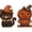A001- A, variant on Vintage Halloween Decorations 2 Piece Wooden Fall Figurine Set Colorful Spooky Indoor Home Mantel Shelf Decor for Autumn Holiday Party Seasonal Display Housewarming Gift