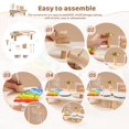 thumbnail image 4 of Juguetes Montessori de madera para bebé, modelo de soporte de banda, juego extraíble, tambor móvil, rompecabezas para niños, juguetes de aprendizaje para regalo de cumpleaños para recién nacido, 4 of 5