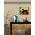 thumbnail image 2 of Drsoum Vintage Canvas Framed Wall Art Horse Room Decor for Bathroom Bedroom Living Room - 8x10in Natural Framed, 2 of 7