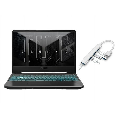 ASUS TUF Gaming 15.6 inch FHD 144Hz Laptop | AMD Ryzen 7-7435HS(Beat i7-1355U) |NVIDIA GeForce RTX 3050 | Backlit | Black | 8GB RAM DDR5 | 512GB SSD | Windows 11 Home | Bundle with USB 3.0 Hub