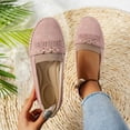 thumbnail image 2 of uvwlwu Casual Shoes for Women On Loafers Comfortable Soft Sole Color Leather Driving With Tassel Fashion Footwear For Ladies(Size:8), 2 of 9