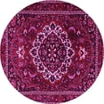 thumbnail image 1 of Ahgly Company Indoor Round Medallion Pink Traditional Area Rugs, 8' Round, 1 of 4