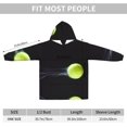 thumbnail image 3 of Tennis,Women's Oversized Wearable Blanket Hoodie, Blanket Sweatshirt,Flannel Pullover Blanket, 3 of 9