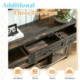 thumbnail image 7 of Merluxy TV Stands for Living Room with Sliding Barn Doors for Televisions up to 65+ Inch, Rustic Oak Black, 7 of 7