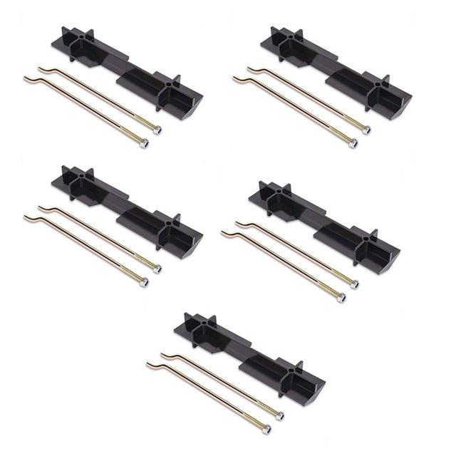 5X pour Kit de Maintien de Batterie de Chariot de Golf avec Tiges pour 1994-Up 70045G01, 01101-G01,5 x Plaque de Maintien de Batterie 10 x Tiges de Maintien de Batterie, Noir
