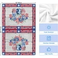 thumbnail image 6 of 4th of July Kitchen Towels Set of 2 USA Flag Blue Floral Dish Towels and Dishcloths Sets Decorative Tea Towel Stripes Poppy Wood Grain Independence Day Absorbent Hand Towels for Kitchen Bathroom, 6 of 6