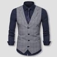 thumbnail image 3 of Men's V-Neck Suit Vests Slim Fit Business Dress Vest Waistcoat Formal Sleeveless Tuxedo Jacket, 3 of 7
