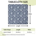 thumbnail image 2 of Blue Pioneer Flower and Paisley Pattern Square Fitted Tablecloth with Elastic Edge,Square Table Cover,Washable Elastic Table Cover for Home Kitchen Party Decor 34"x34", 2 of 6