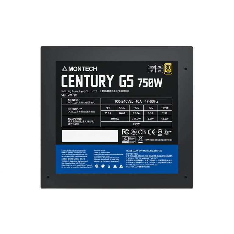 Montech Century G5, 750 Watt, ATX 3.0 & PCIe Gen 5 Maroc