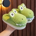 thumbnail image 2 of Otqutp Children Round Toe Slippers Girls Boys Home Slippers Warm House Slippers for Toddler Lined Winter Indoor Shoes House Shoes Bedroom Slipper(Silver,3.5-4 Years), 2 of 5