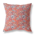 thumbnail image 1 of HomeRoots 413820 Oreiller de 16 Po avec Roses Oranges à l'Intérieur et à l'Extérieur, 1 of 1