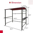 thumbnail image 2 of COBANA Grill Gazebo 8’by 4.6’ Outdoor Patio BBQ Canopy with Single-Tier Soft Top and Metal Shelves, Red, 2 of 8