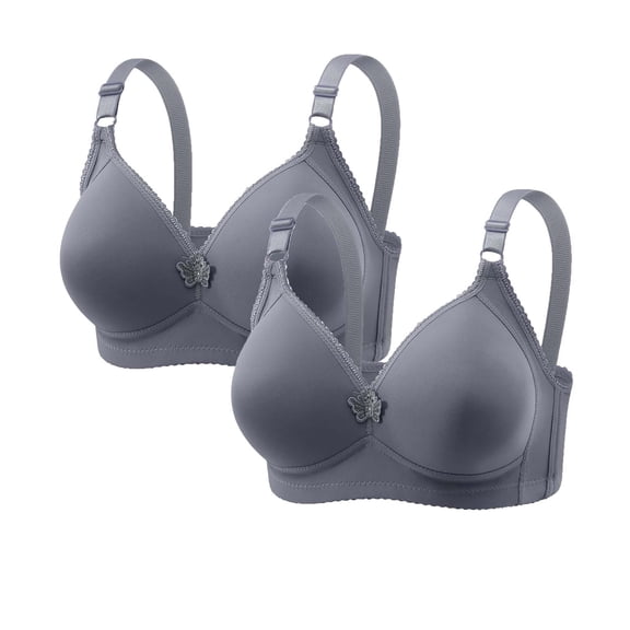 Women's Seamless Support Bra Set 2-Pack Everyday Comfort Soft Lifting Underwear