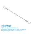 thumbnail image 4 of Stainless Steel Lanyard Cable with Eyelets 0.08" x 4" 2mm x 10cm Lock Security Wire Rope with Mounting Screws, 6 Pack, 4 of 6