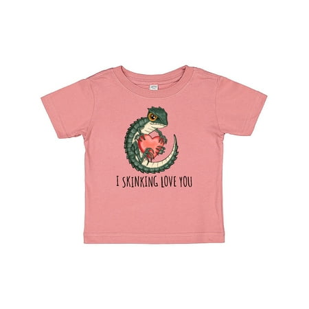 

Inktastic I Skinking Love You Cute Pun Crocodile Skink Lizard Gift Baby Boy or Baby Girl T-Shirt
