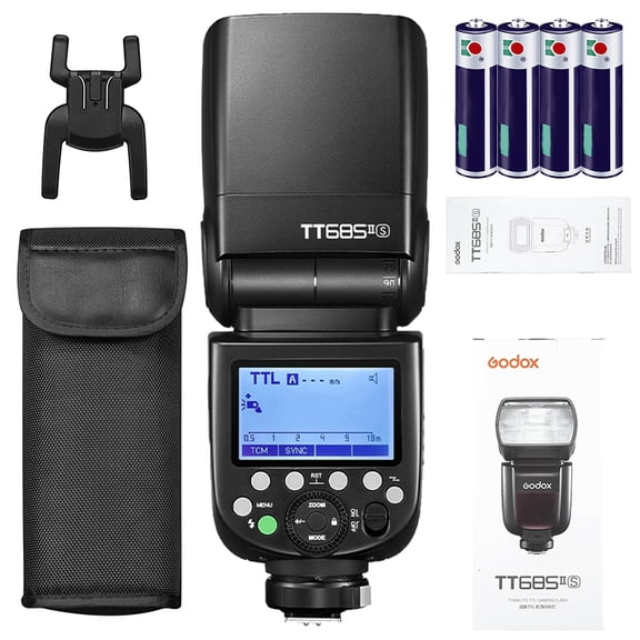 Godox TT685II-S Speedlite Flash, TTL HSS 1/8000s GN60 External Flash, 2.4G Wireless Master/Slave, Quick Release Lock, TCM Function for Alpha Series