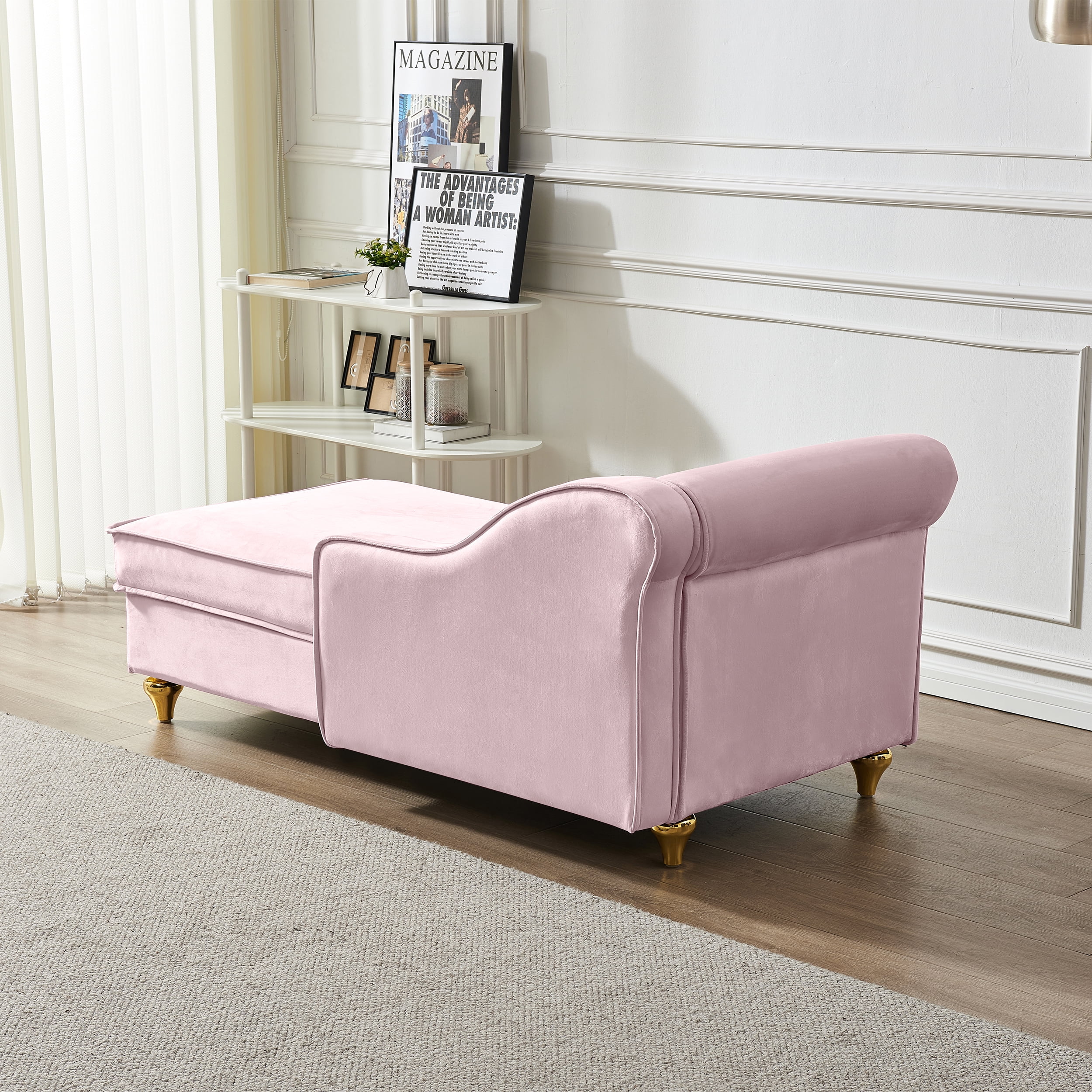 Small pink chaise lounge discount