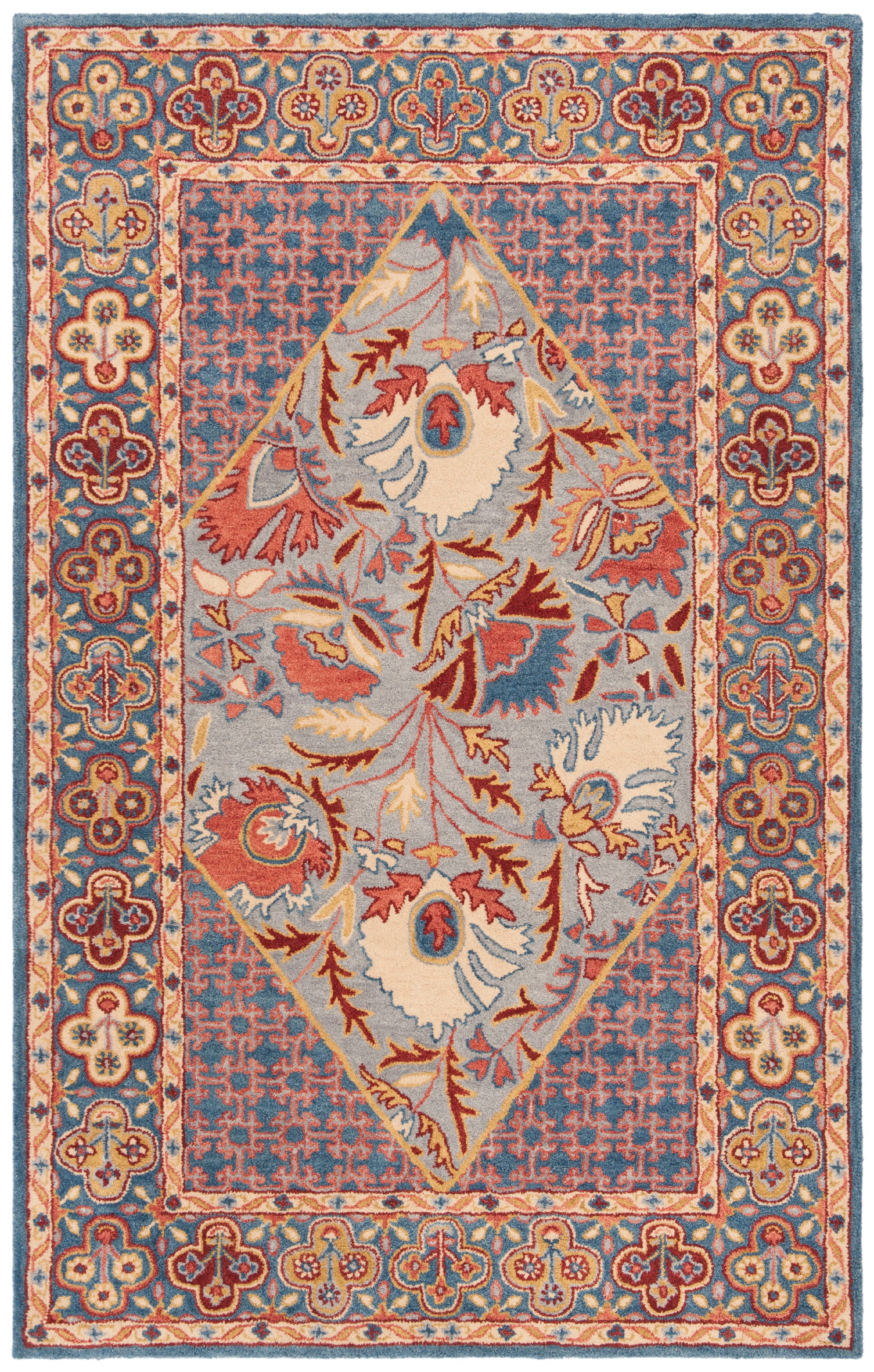 SAFAVIEH Antiquity Harland Oriental Area Rug, Blue/Red, 6' x 9'