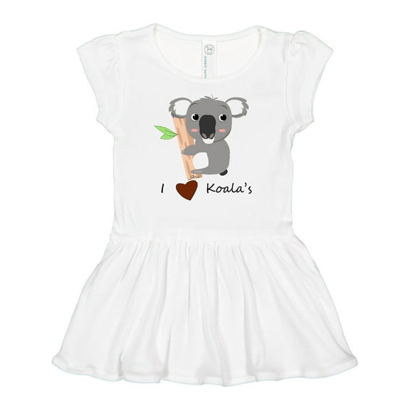 Inktastic I heart Koalas Girls Baby Dress