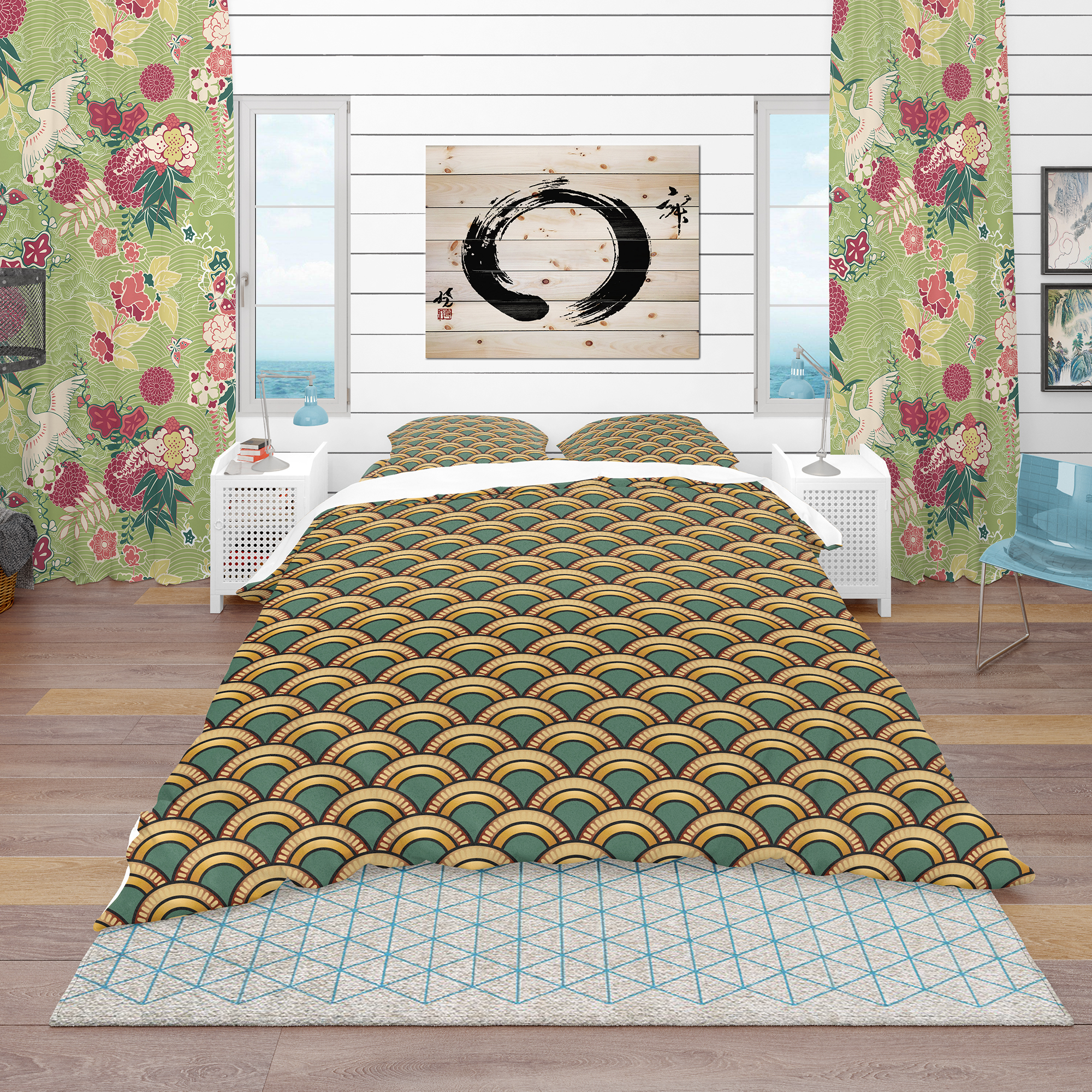 Designart 'Art Deco Pattern' Patterned Duvet Cover Set